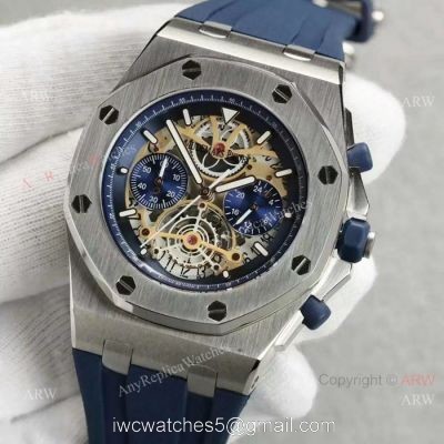 Fake Audemars Piguet Royal Oak Offshore SS Blue Watches with Super Luminous watches