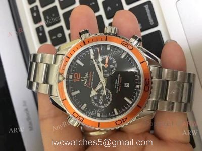 Omega Seamaster 600m Chronograph Watches SS Orange Unidirectional Bezel watches