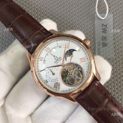 2019 Replica Omega seamaster Complications Watch Rose Gold White Dial watches