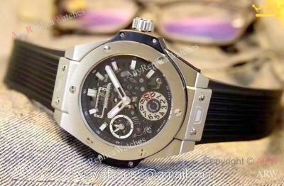 Hublot Big Bang Automatic Watch Replica SS Skeleton Dial watches