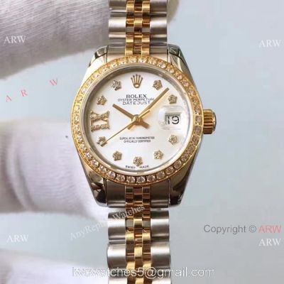 New Style Rolex Datejust Jubilee Replica Watch Two Tone Women Size watches