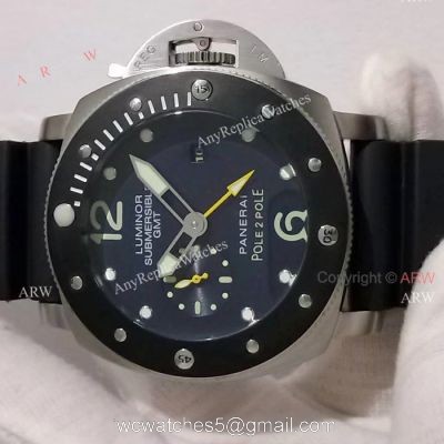 Swiss Replica Panerai Submersible Luminor GMT Pole 2 Pole Watch 47mm watches