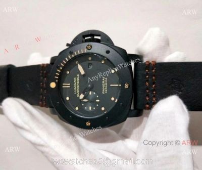 Panerai Luminor Submersible All Black Watch 47mm PAM508 Replica watches