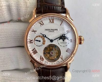 Swiss Copy Patek Philippe Tourbillon Moonphase Power Reserve Watch 42mm watches