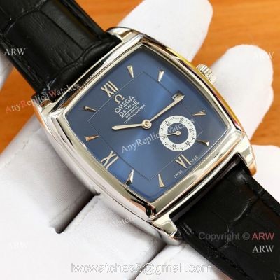 New Replica Omega De Ville Men Watches SS Blue Face watches