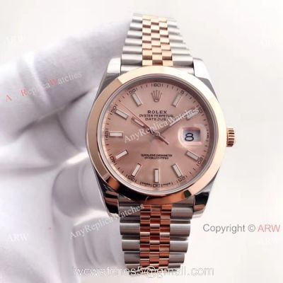 (EW) Rolex Everose Replica Watch 41mm Datejust II Rose Gold Dial Smooth Bezel watches