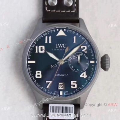 New IWC Big Pilots Fake Watch 7 Days Power Reserve 46mm / Titanium Blue Dial watches