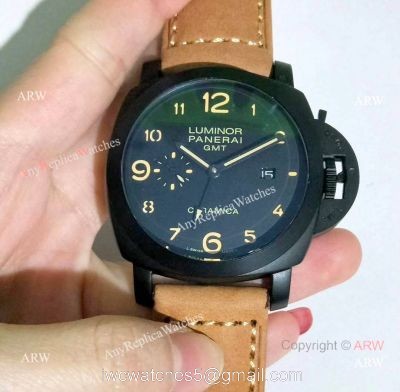 Copy Panerai Luminor GMT PAM0441 Watch Black Steel 44mm watches