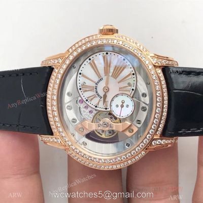Swiss Copy Audemars Piguet Royal Millenary Rose Gold Diamond Watches 4101 Movement watches