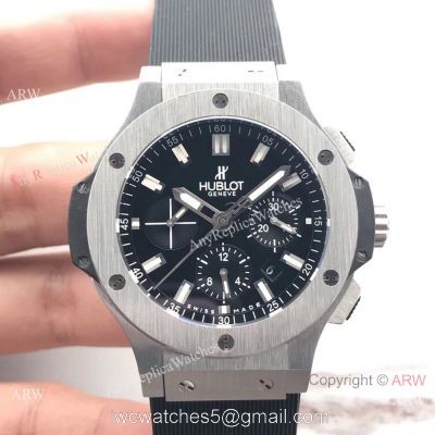 New Replica Hublot Big Bang 44mm Watch SS Black Dial 4100 Swiss Grade watches