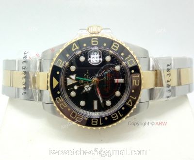 High Quality Rolex GMT Master Two Tone Case Black Dial Ladys Watch watches