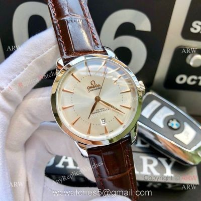 Fake Omega Seamaster Co-Axial SS Silver dial watches Automatic Movement watches