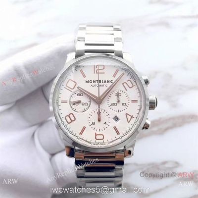 Swiss Grade 1 Mont Blanc Knock off Timewalker Chrono Stainless Steel Watch watches