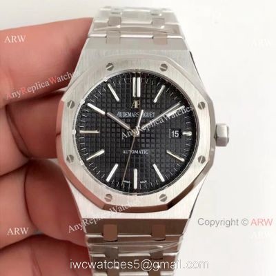 Fake Audemars Piguet Royal Oak Stainless Steel Black Watches 41mm Perfect Gifts watches