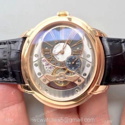 Swiss Grade Audemars Piguet Royal Millenary 4101 Watches Rose Gold Skeleton Dial watches