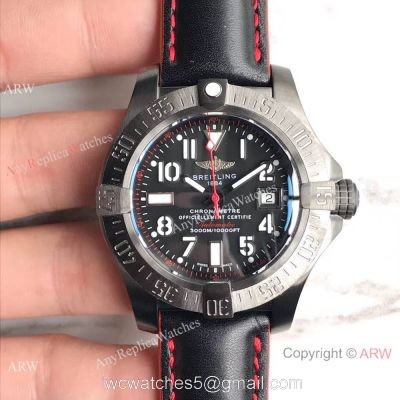 Replica Swiss Breitling Avenger 2 Seawolf Watch Black Arabic Dial watches