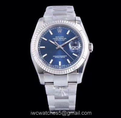 Rolex Oyster Datejust Swiss ETA3135 Blue Dial Watch / AR Factory Rolex Watches watches
