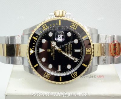 High Quality Replica 41mm Rolex Submariner Watches Two Tone Black Ceramic Men watches