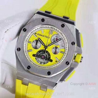 NEW Replica Audemars Piguet Royal Oak Offshore Watches SS Yellow Dial watches
