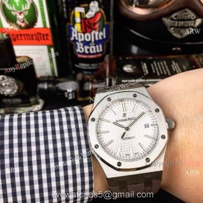 High Quality Audemars Piguet Royal Oak 43mm Watches Brown Rubber w/ Deployment buckle watches