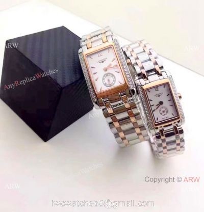 Replica Longines DolceVita Two Tone Rose Gold Watches 28mm 22mm watches