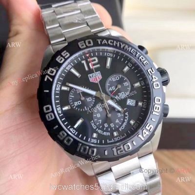 Swiss Grade TAG Heuer Formula 1 Watch Stainless Steel Black Bezel watches