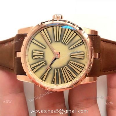 Newest Copy Roger Dubuis Excalibur Rose Gold Watch Swiss RD622 watches