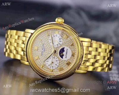 Swiss Patek Philippe grand complications 9100 Watch Full Diamond Dial watches