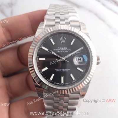 (EW) Swiss ETA3235 ROLEX Datejust II Grey Rhodium Face 41mm Watch watches