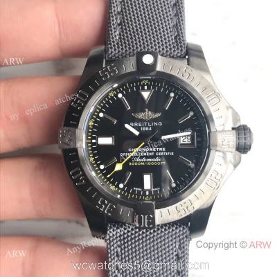 Swiss Grade Copy Breitling Avenger II Seawolf Solid Black Design Watch 45mm watches
