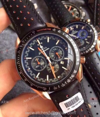 AAA Quality Omega Dark Side Of The Moon Copy Watches Rose Gold Black Dial watches