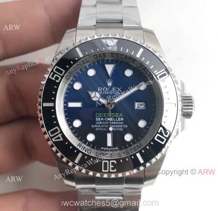 AR Factory Rolex Deepsea Sea Dweller Ref.116660 D-Blue Dial Swiss ETA 3135 Watch 44 mm watches