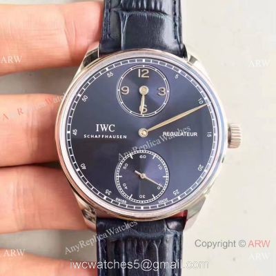Swiss Grade Replica IWC Regulateur Watch Blue Dial 43mm watches