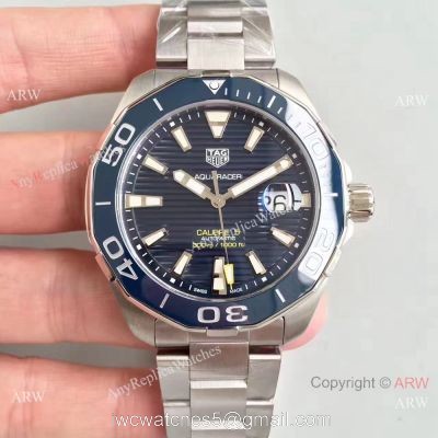 2018 Swiss Grade TAG HEUER Aquaracer Calibre 5 SS Blue Ceramic Watch watches
