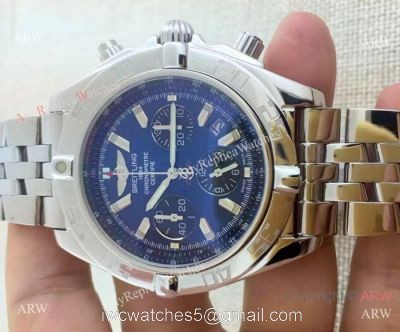 Breitling Chronomat B01 Watches Stainless Steel Dark Blue Dial watches