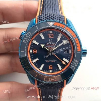 Knock off Omega Seamaster Deep GMT Oramge Black Watch 8906 Swiss Grade watches