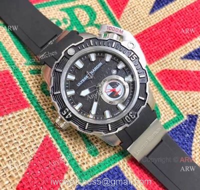 New Ulysse Nardin Deep Dive Hammerhead Shark Watches SS Black Dial watches