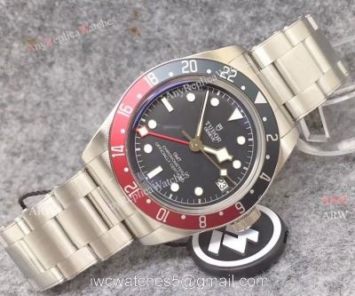 Replica Tudor Black Bay GMT Pepsi Watch For Sale Blue Red Bezel Black Dial watches