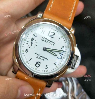 Fake Panerai Watch Luminor Marina 8 days SS White Dial PAM 563 watches