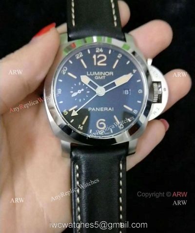 High Quality Copy Panerai Pam 531 Luminor GMT Watch Black Dial 44mm watches
