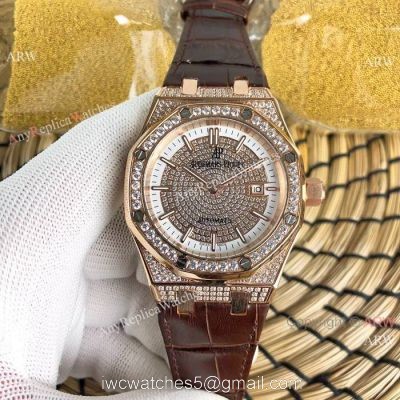 2019 Replica Audemars Piguet Royal Oak Rose Gold Diamond Watch watches