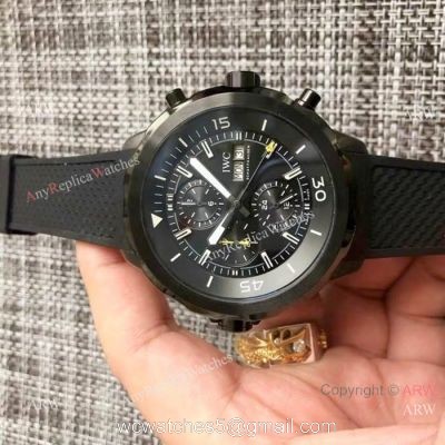 IWC Aquatimer Replica Watch All Black Chronograph Dial watches