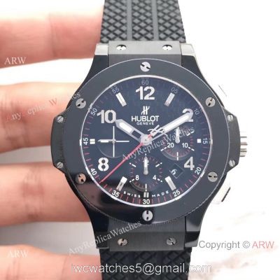 Replica AAA Hublot Big Bang Black Ceramic Bezel 44mm Watch 4100 watches