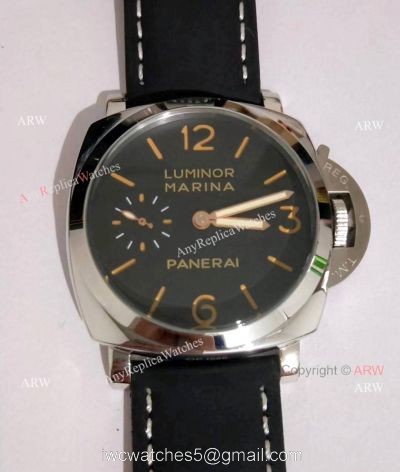 FAKE PAM422 LUMINOR MARINA PANERAI 47MM WATCH SS BLACK DIAL watches