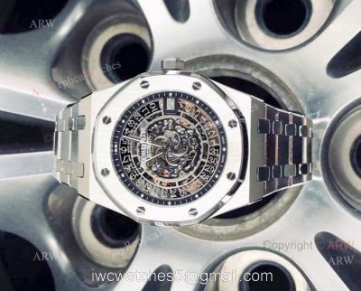 Fake AP Skeleton Wristwatch Audemars Piguet Royal Oak Stainless Steel Watch watches
