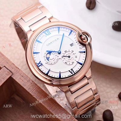 New Style Rose Gold Cartier Ballon Bleu De Moon Phase Automatic Watch watches