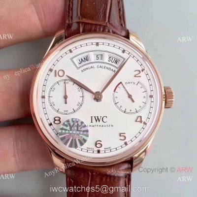 New SWISS Copy IWC Annual Calendar Automatic Watch Rose Gold watches