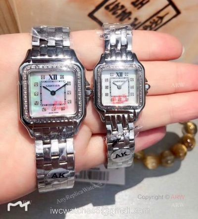 Copy Panthere De Cartier SS White MOP Dial Watches watches