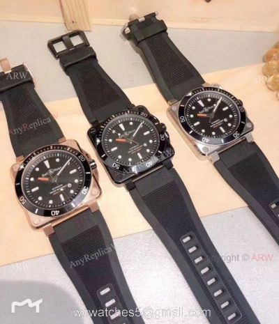 Best Replica Bell Ross Automatic Movement Watch / Rose Gold / Black or SS Case watches