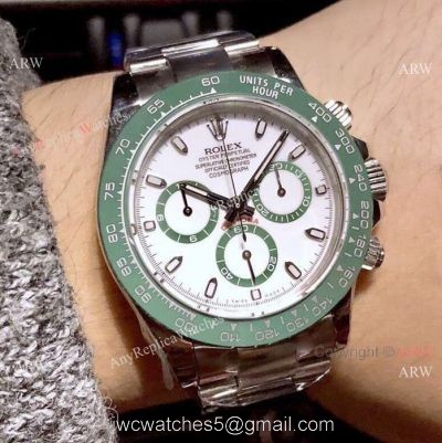BL Factory Replica New Rolex Daytona Swiss 4130 Green Ceramic Bezel Men Watch watches
